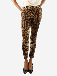 Dolce & Gabbana Leopard print trousers - size UK 6