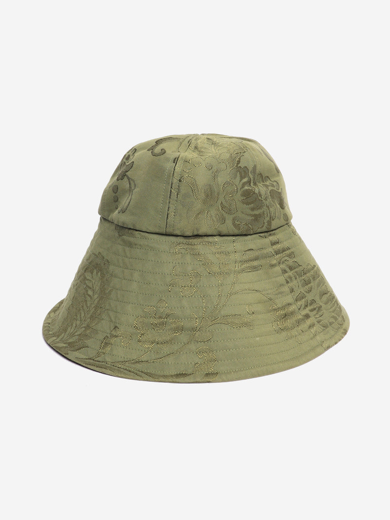 Green jacquard bucket hat Hats Erdem 