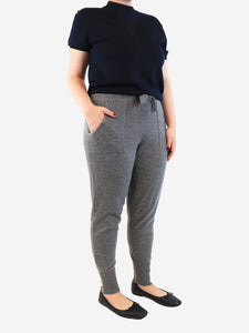 Eres Grey wool-blend knit trousers - size XL