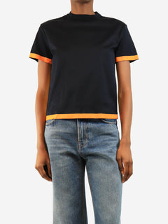 Black contrast-trim t-shirt - size XS Tops Loro Piana 