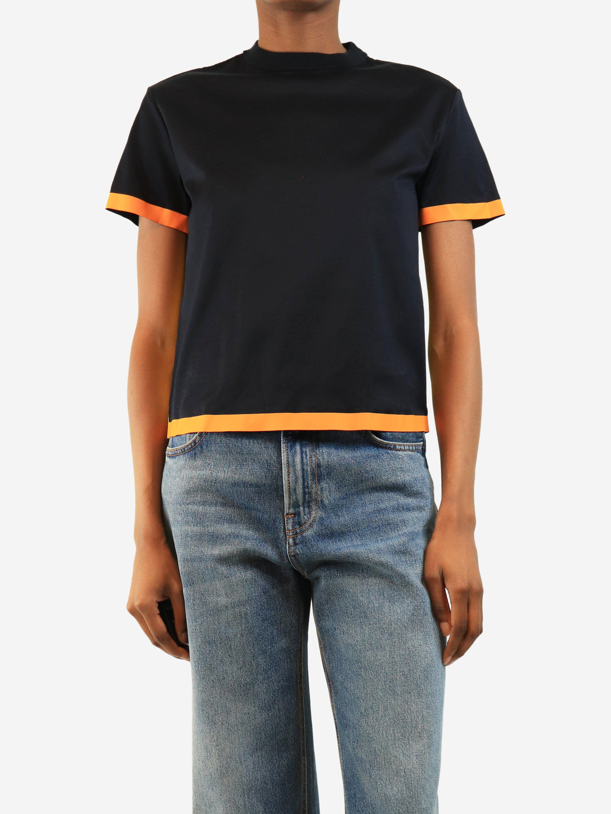 Black contrast-trim t-shirt - size XS Tops Loro Piana 