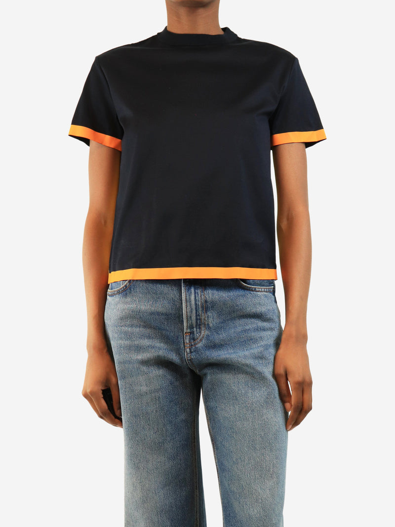 Black contrast-trim t-shirt - size XS Tops Loro Piana 