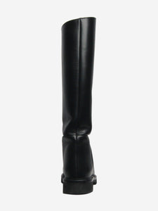 Khaite Black leather knee-high boots - size EU 37