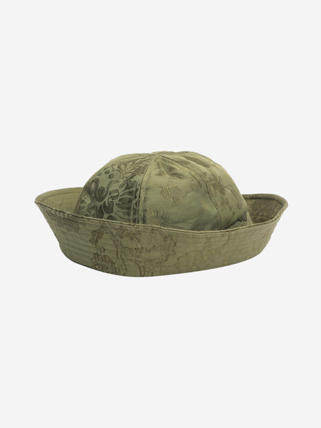 Green jacquard bucket hat alternate image
