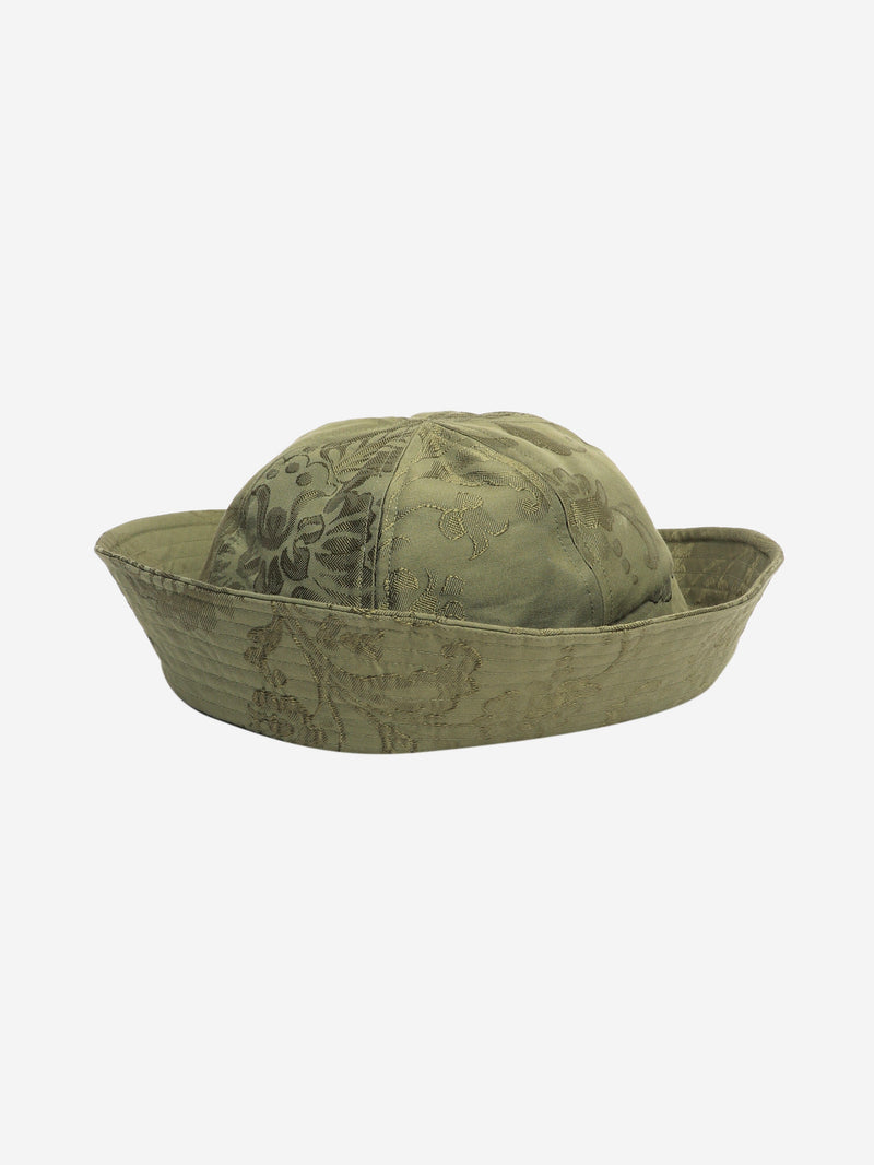 Green jacquard bucket hat Hats Erdem 