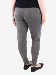 Eres Grey wool-blend knit trousers - size XL