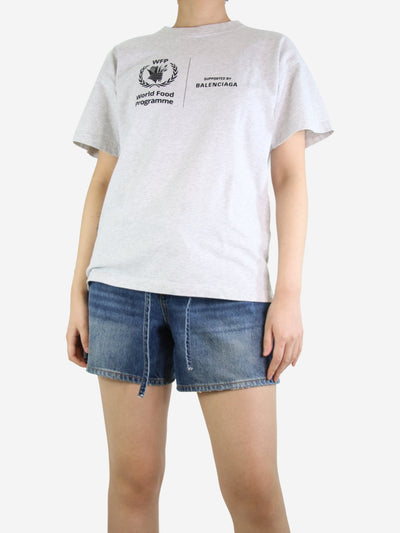 Grey graphic print t-shirt - size S Tops Balenciaga 