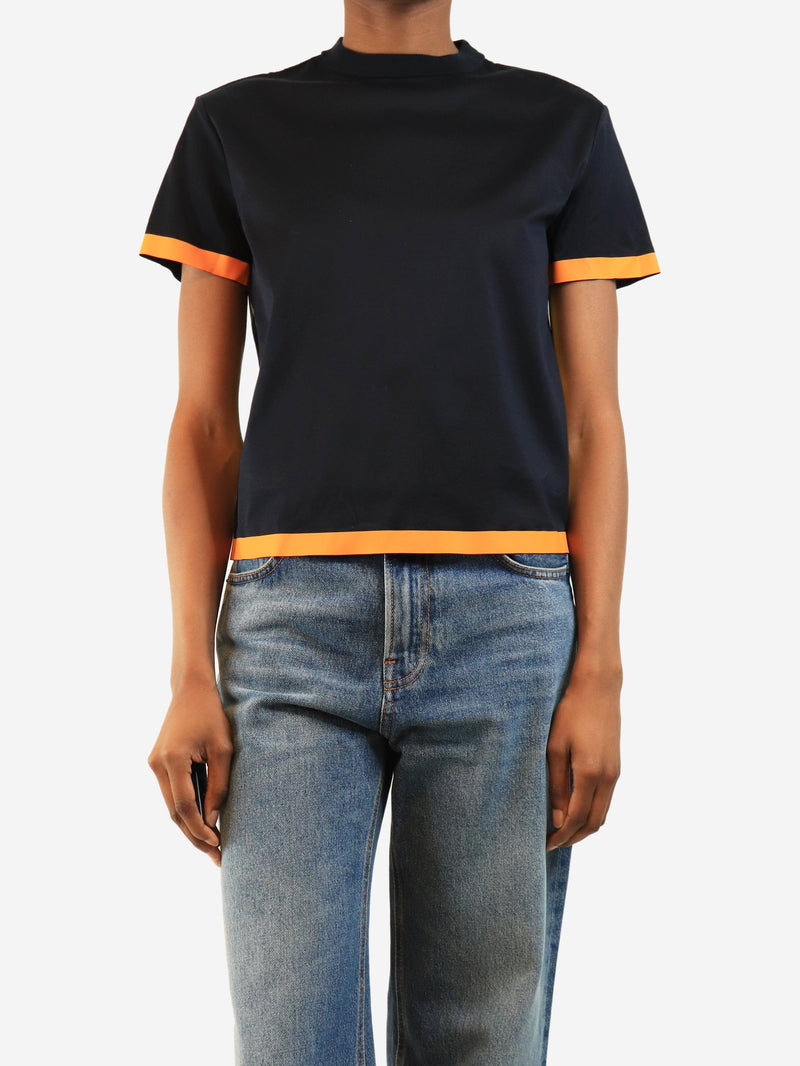 Black contrast-trim t-shirt - size XS Tops Loro Piana 