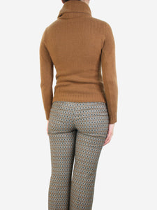 Ralph Lauren Brown roll-neck cashmere jumper - size XS