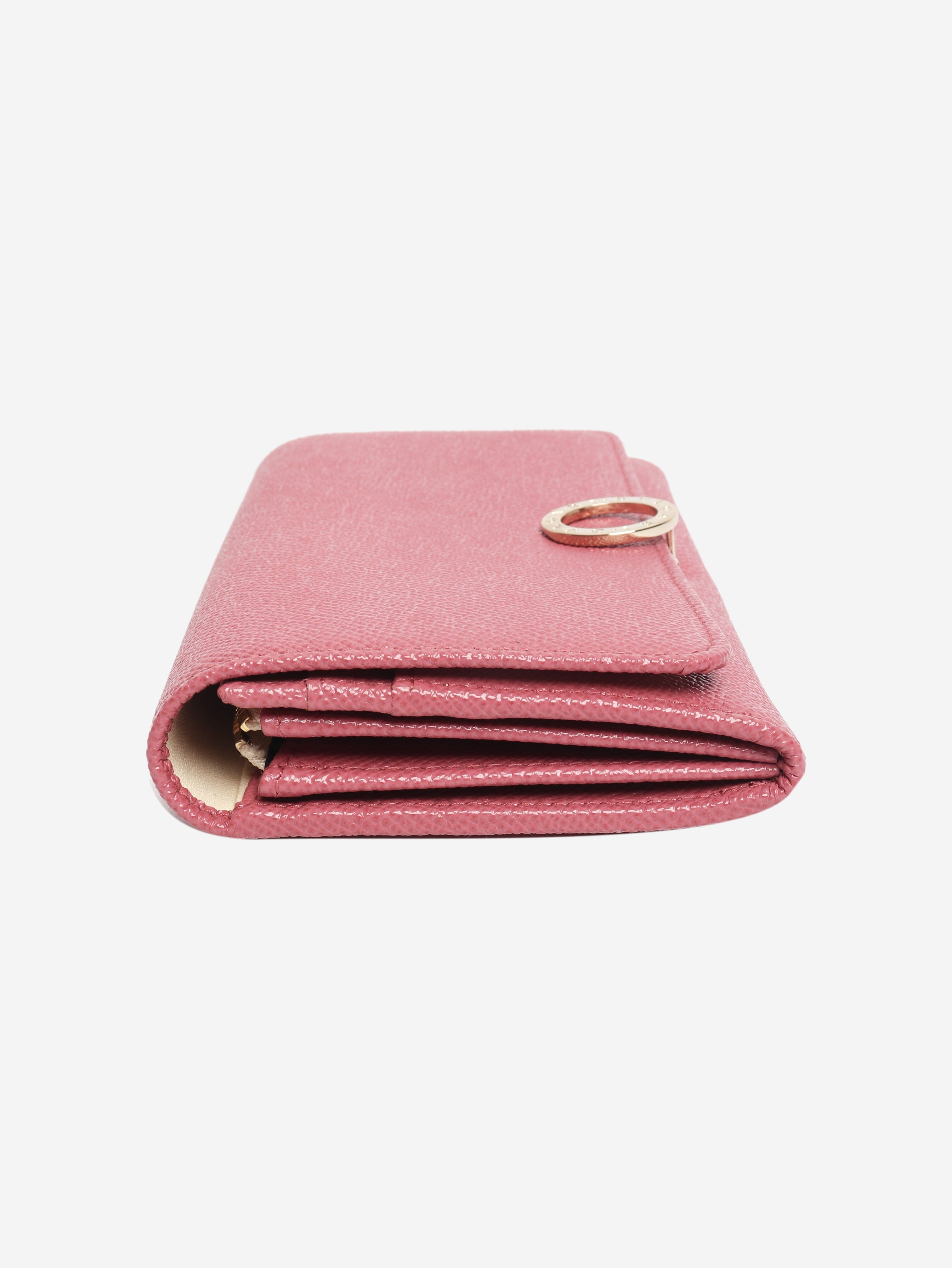 Pink leather long wallet Wallets, Purses & Small Leather Goods Bvlgari 