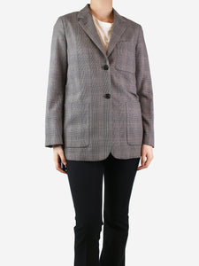 Margaret Howell Grey checkered wool blazer - size UK 8