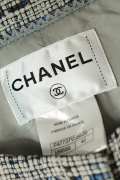 Grey tweed jacket and skirt set - size UK 14 Sets Chanel 