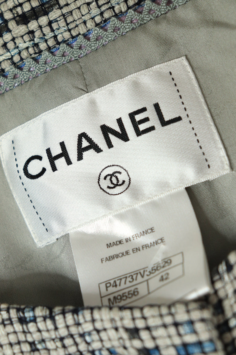 Grey tweed jacket and skirt set - size UK 14 Sets Chanel 