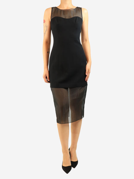 Black sleeveless midi dress - size UK 10 product image