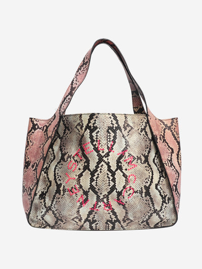 Multicolour faux-snakeskin tote bag Tote Bags Stella McCartney 