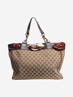 Brown GG canvas Positano tote bag