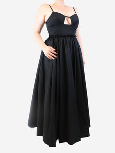 G. Black cotton-blend midi sundress - size UK 12