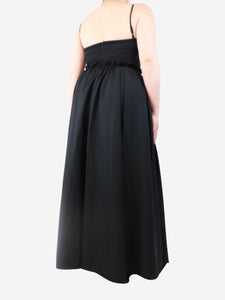 G. Black cotton-blend midi sundress - size UK 12