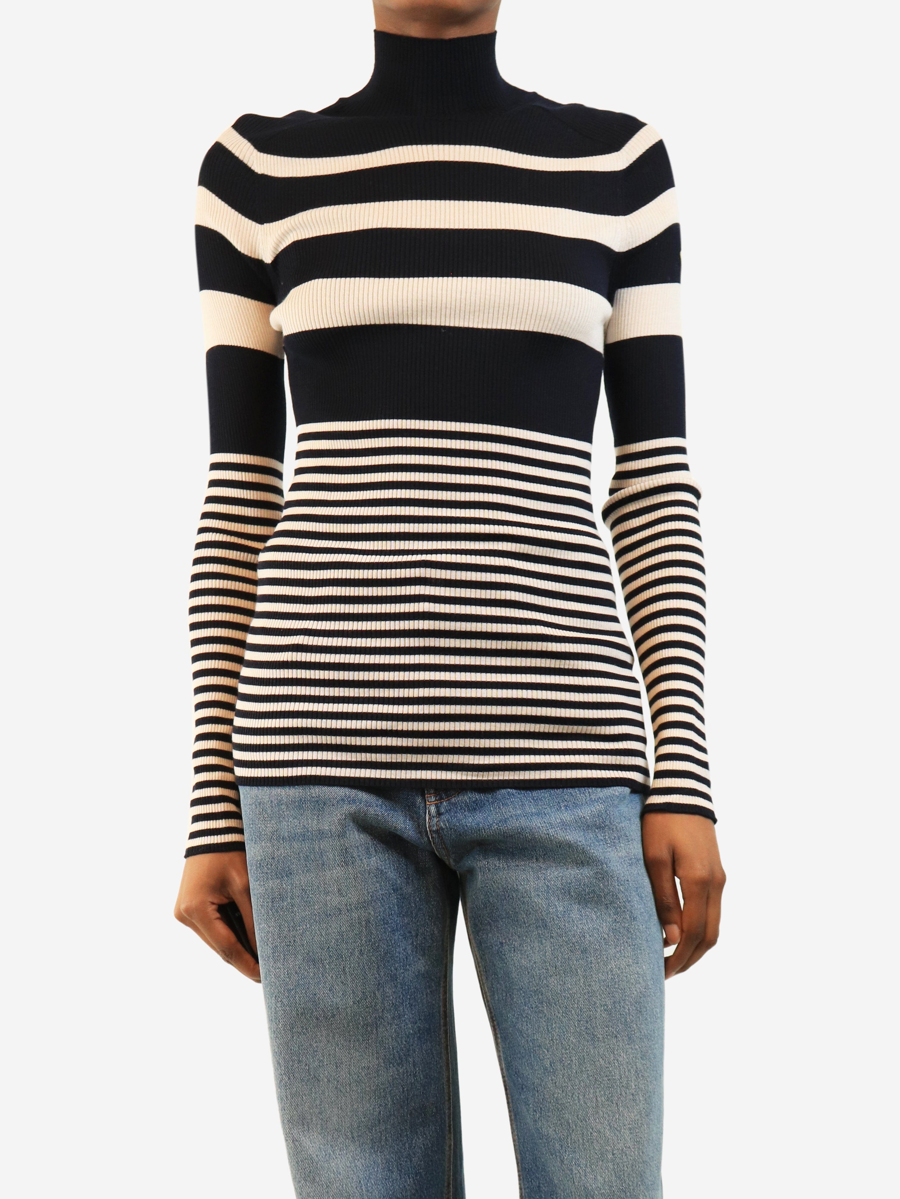 Navy striped long sleeve top - size S Knitwear Moncler 