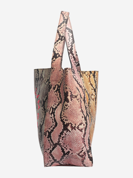 Multicolour faux-snakeskin tote bag alternate image