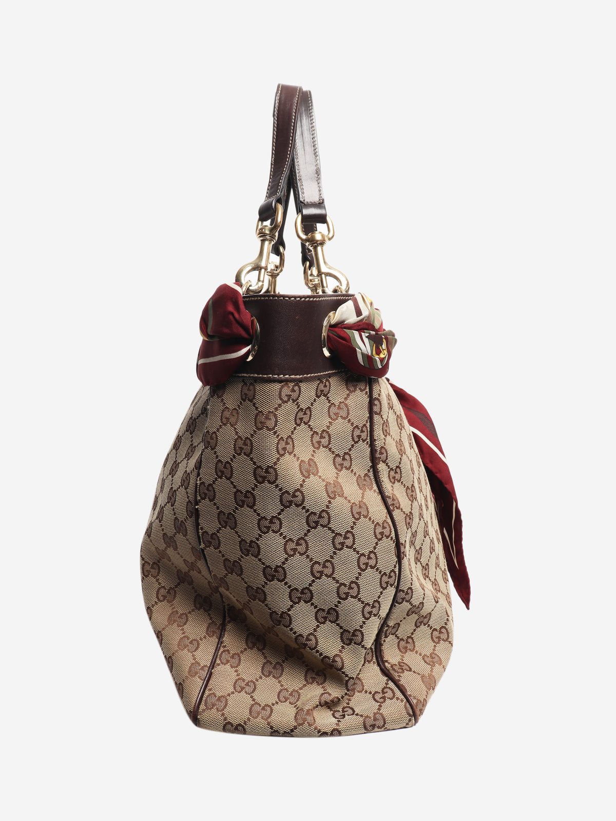 Brown GG canvas Positano tote bag