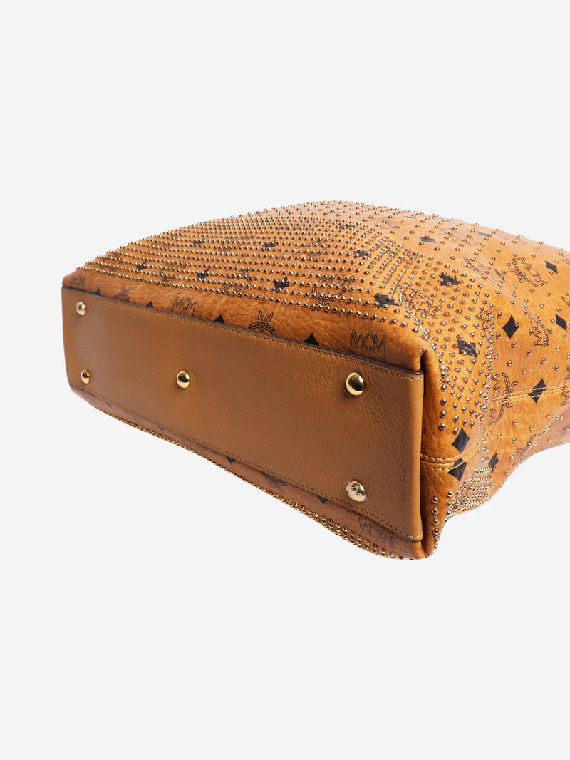 Tan Liz studded tote bag Tote Bags MCM 