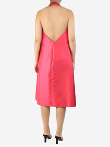 Solace London Pink Fuschia Elise halter dress - size UK 8