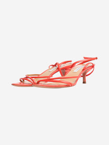 Aquazzura Coral leather kitten-heel sandals - size EU 41.5