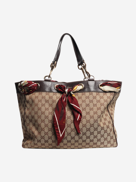 Brown GG canvas Positano tote bag alternate image