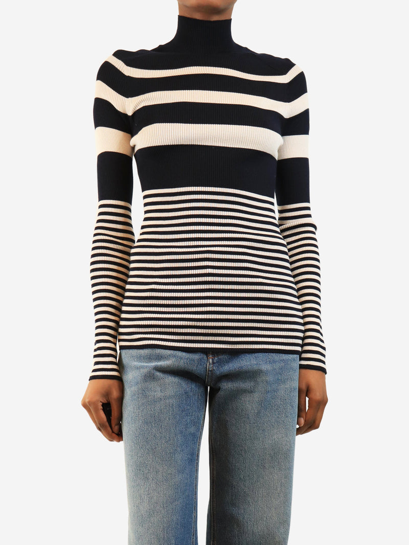 Navy striped long sleeve top - size S Knitwear Moncler 