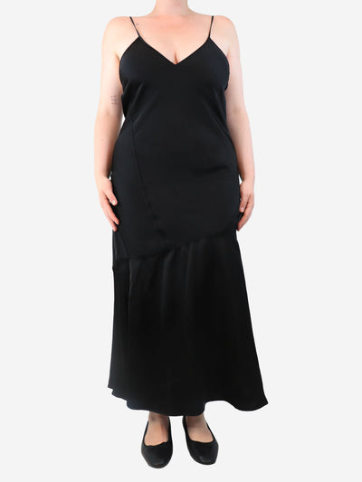 Black satin slip dress - size UK 12 Dresses Jil Sander 