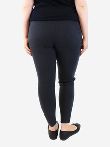 Eres Grey wool-blend knit trousers - size L
