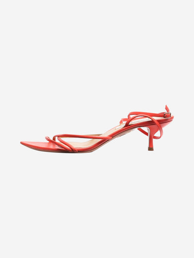 Coral leather kitten-heel sandals - size EU 41.5 Heels Aquazzura 