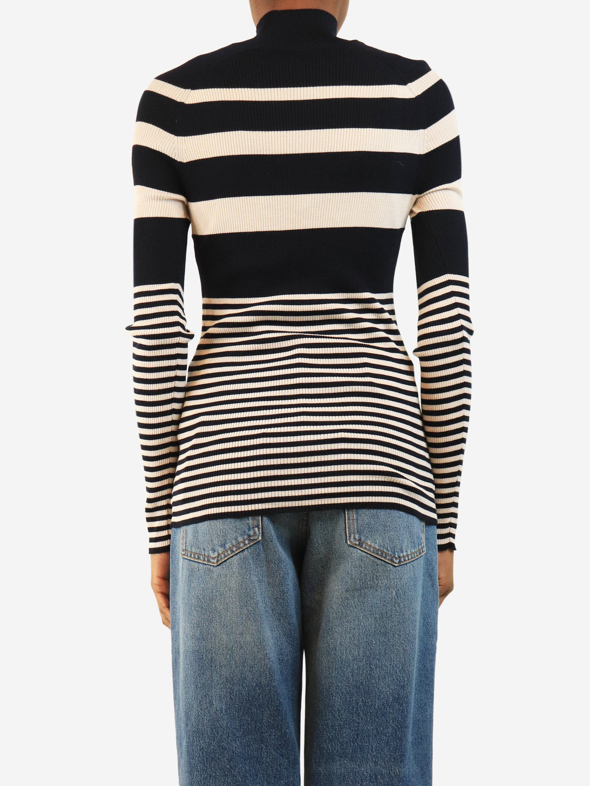 Navy striped long sleeve top - size S Knitwear Moncler 