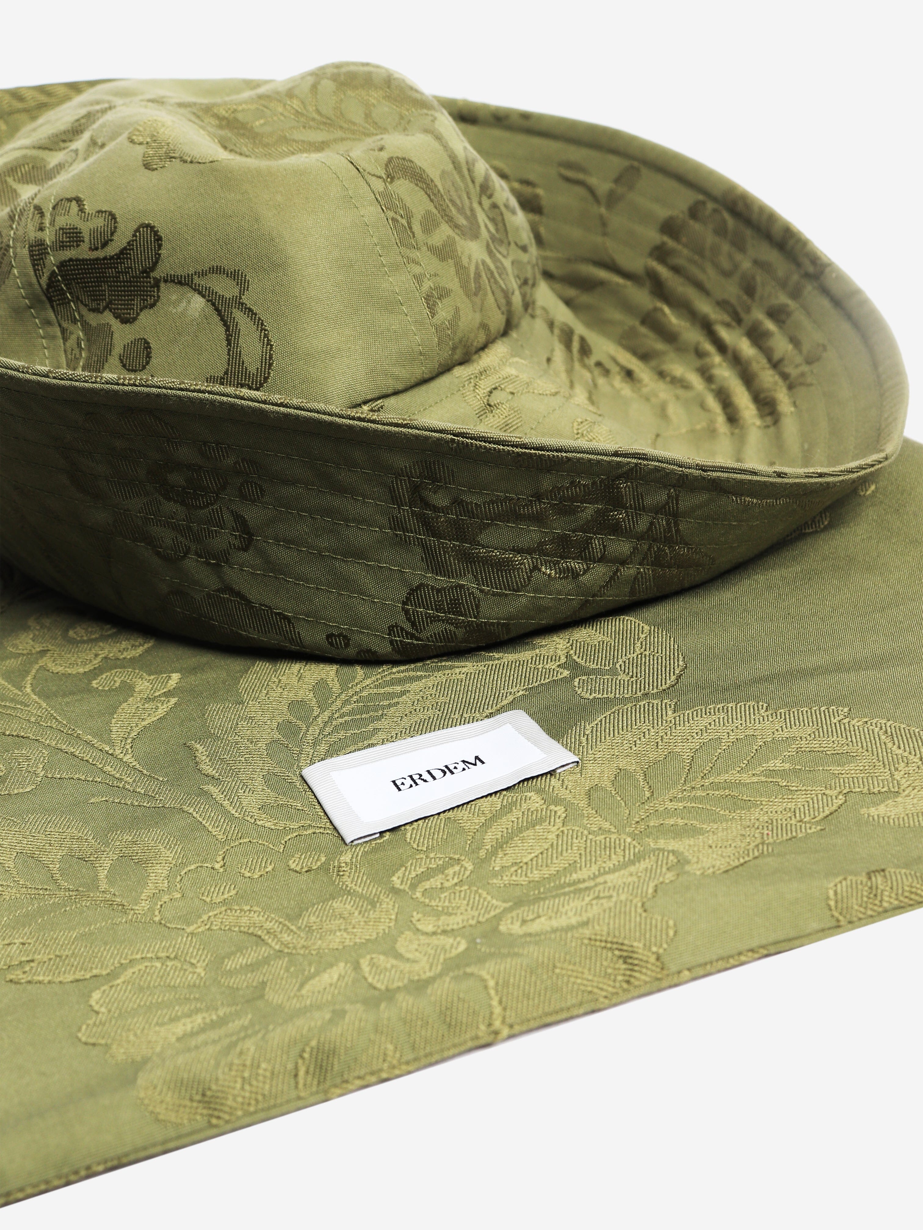 Green jacquard bucket hat Hats Erdem 