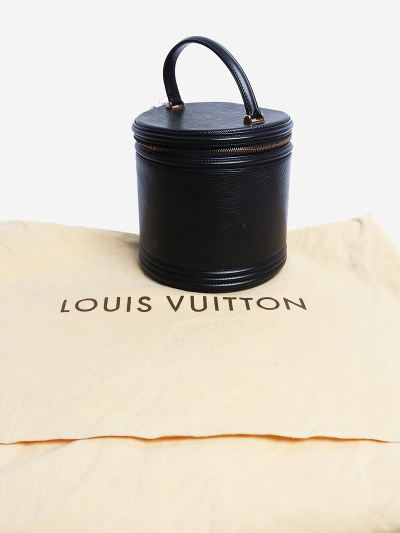 Black Epi leather vanity bag Top Handle Bags Louis Vuitton 