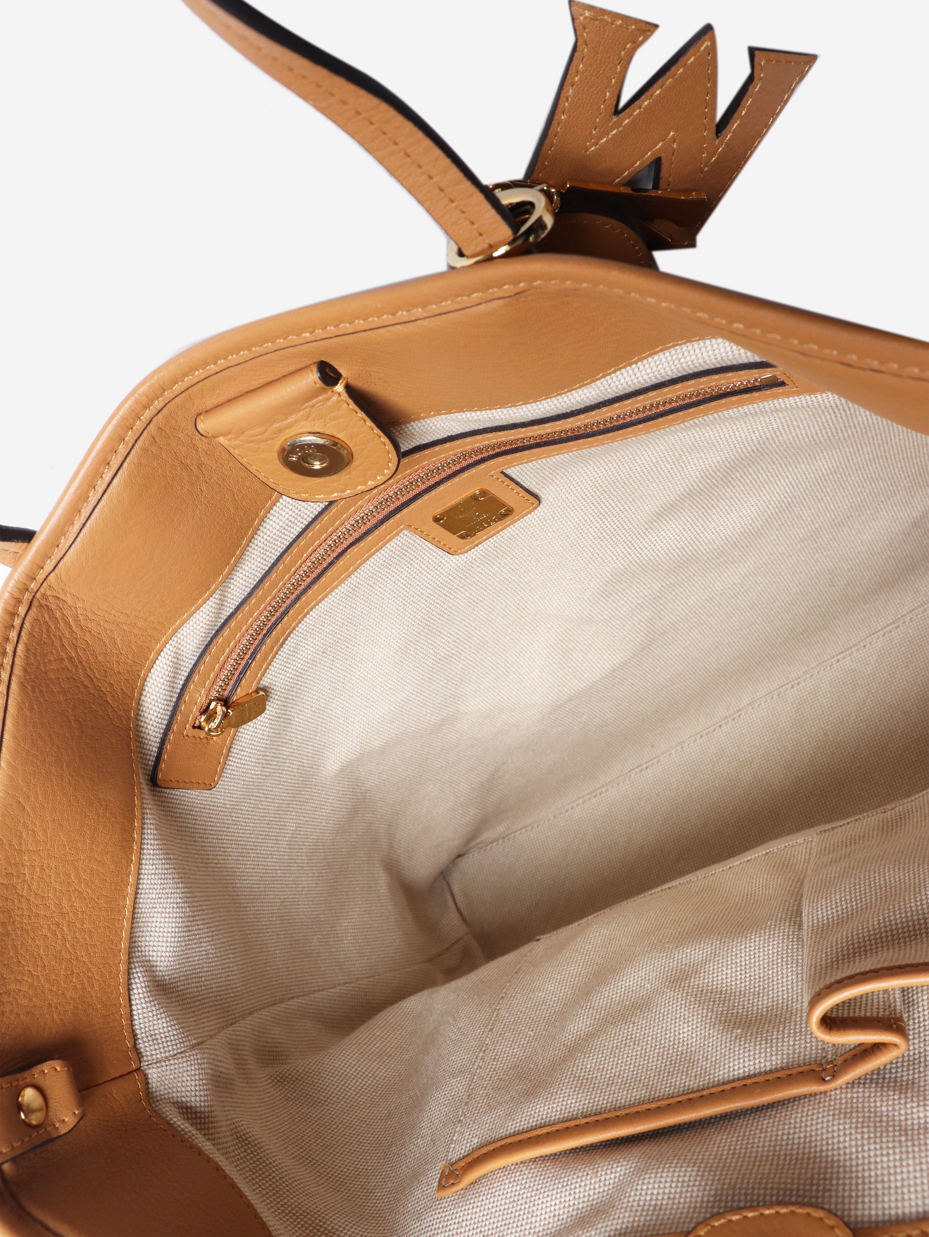 Tan Liz studded tote bag Tote Bags MCM 
