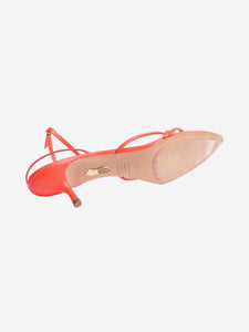 Aquazzura Coral leather kitten-heel sandals - size EU 41.5