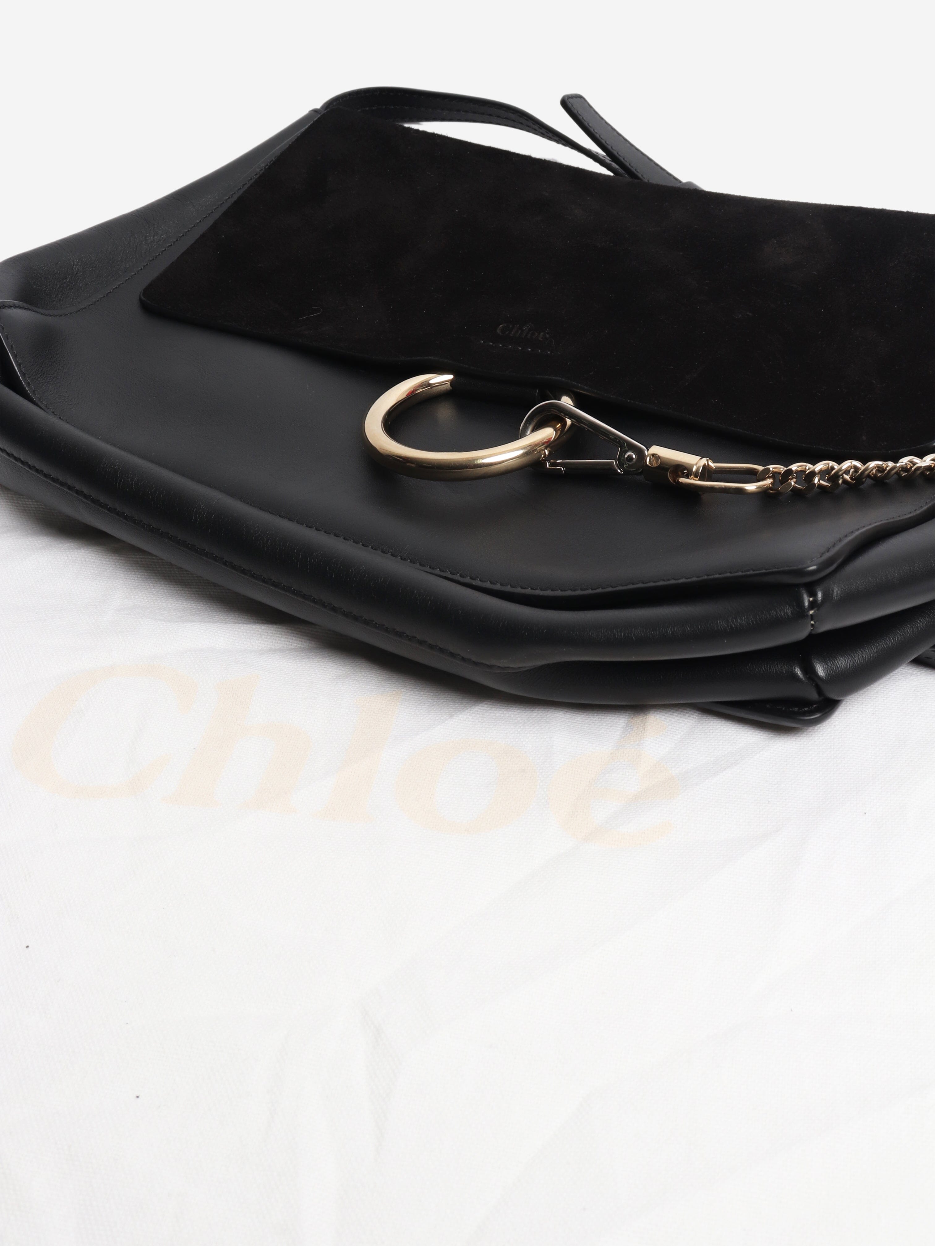 Black Faye suede-leather bag Shoulder bags Chloe 