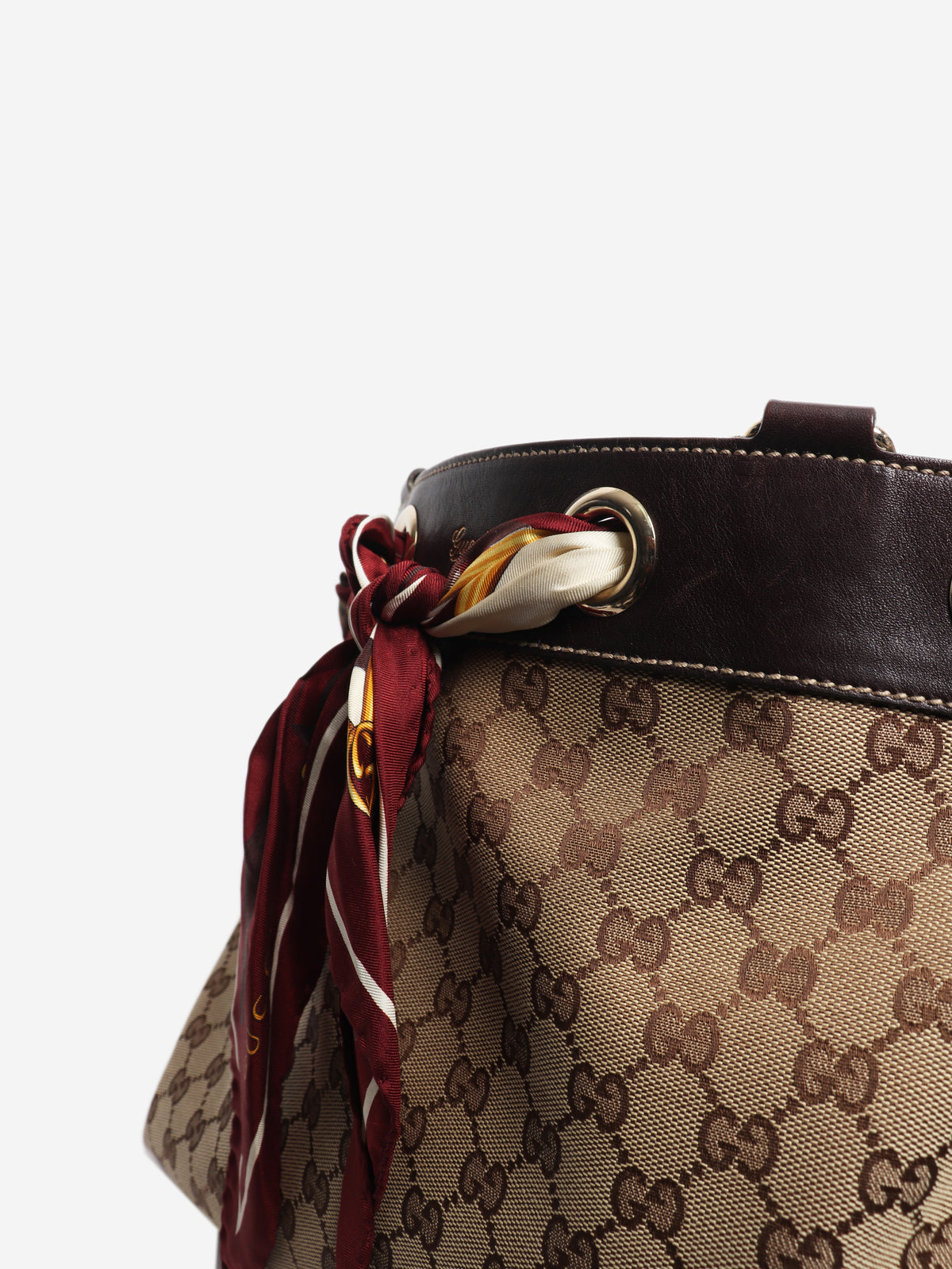Brown GG canvas Positano tote bag