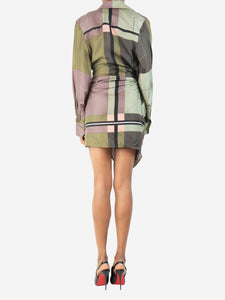 Jacquemus Green knot front mini dress - size UK 6