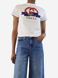 Gucci White Interlocking G 1921 graphic t-shirt - size XS