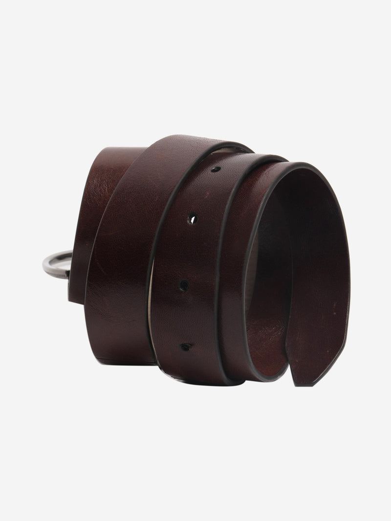 Brown leather thin belt Belts Brunello Cucinelli 