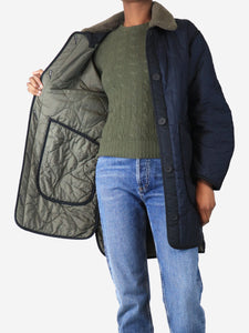 Marfa Stance Navy quilted coat - size XXS