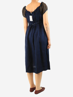 Navy milkmaid lace sheer dress - size L Dresses Dosa 
