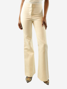 Joseph Cream Tavi cotton sateen trousers - size UK 6