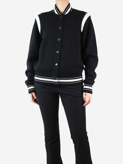 Black embroidered wool bomber jacket - size S Coats & Jackets Givenchy 