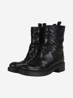 Black leather ankle boots - size EU 37.5 Boots Gucci 
