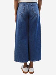 Karl Lagerfeld Navy blue wide-leg patch jeans - size UK 6