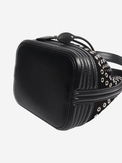 Black suede lambskin eyelets bag Cross-body bags Alaia 